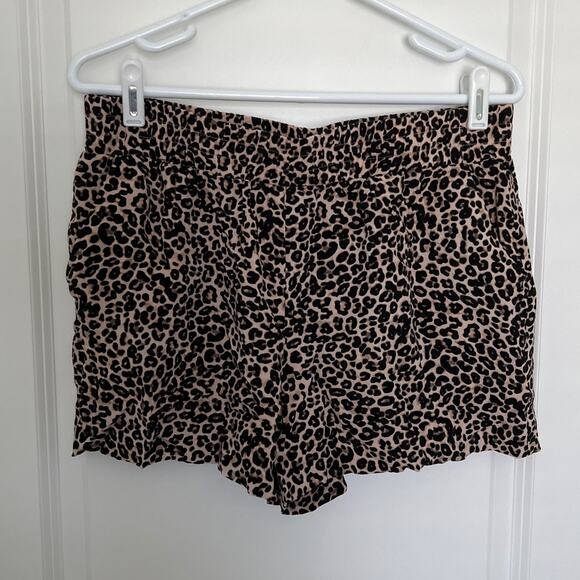 Apt.9 Cheetah Leopard Print Mid-Rise Straight Short Brown Women's Size Medium - Picture 1 of 4
